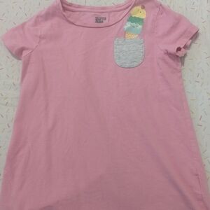 Pink Ice Cream Pocket Tee for Kids